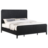 Brookmead Black Eastern King Panel Bed - Ornate Home