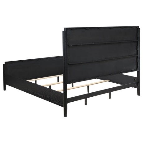 Brookmead Black Eastern King Panel Bed - Ornate Home