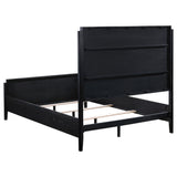 Brookmead Black Eastern King Upholstered Panel Bed - Ornate Home