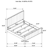 Brookmead Black Eastern King Upholstered Panel Bed - Ornate Home