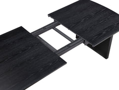 Brookmead Black/Ivory 7-piece Extension Leaf Dining Table Set - Ornate Home