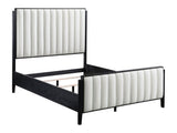 Brookmead Black Queen Upholstered Panel Bed - Ornate Home