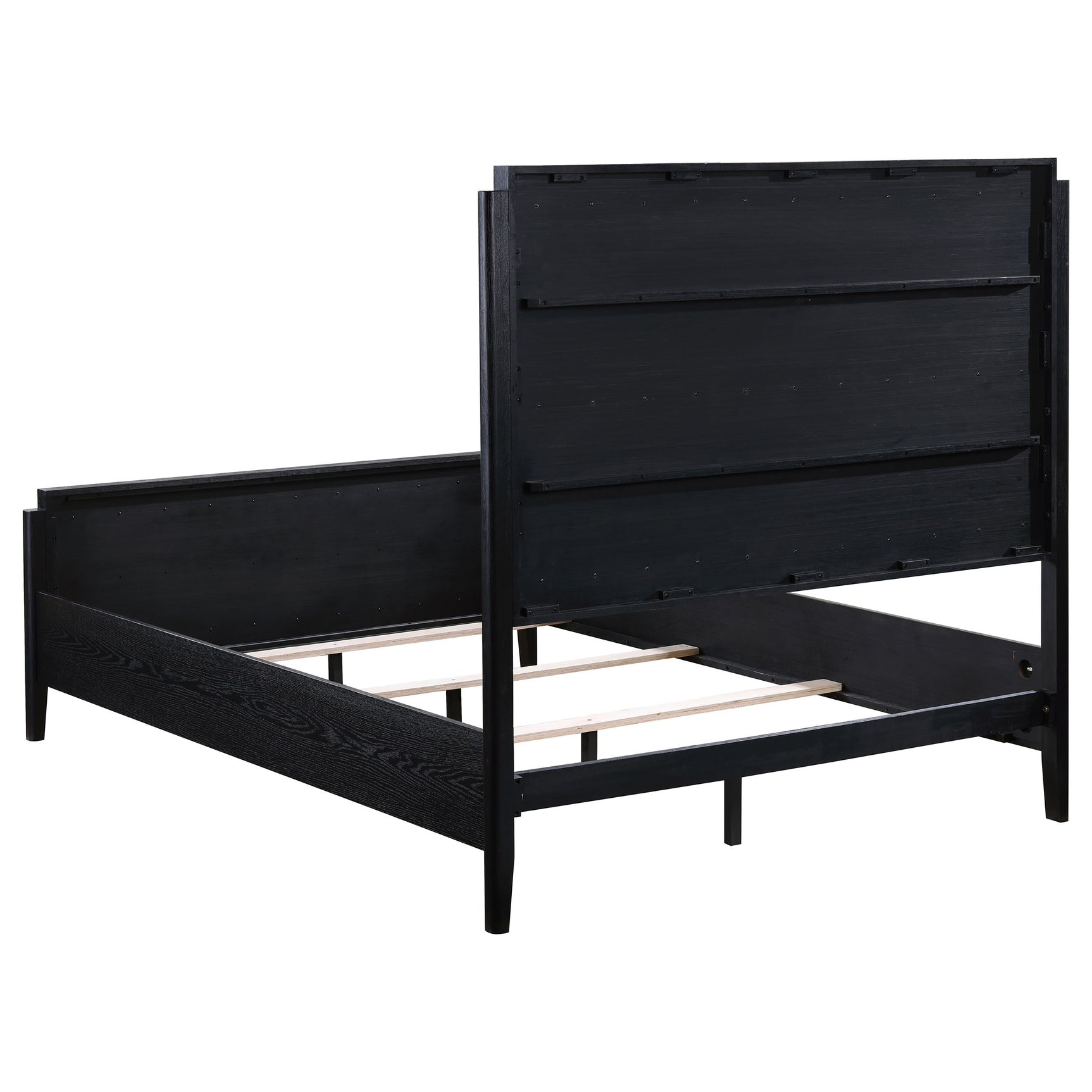 Brookmead Black Queen Upholstered Panel Bed - Ornate Home