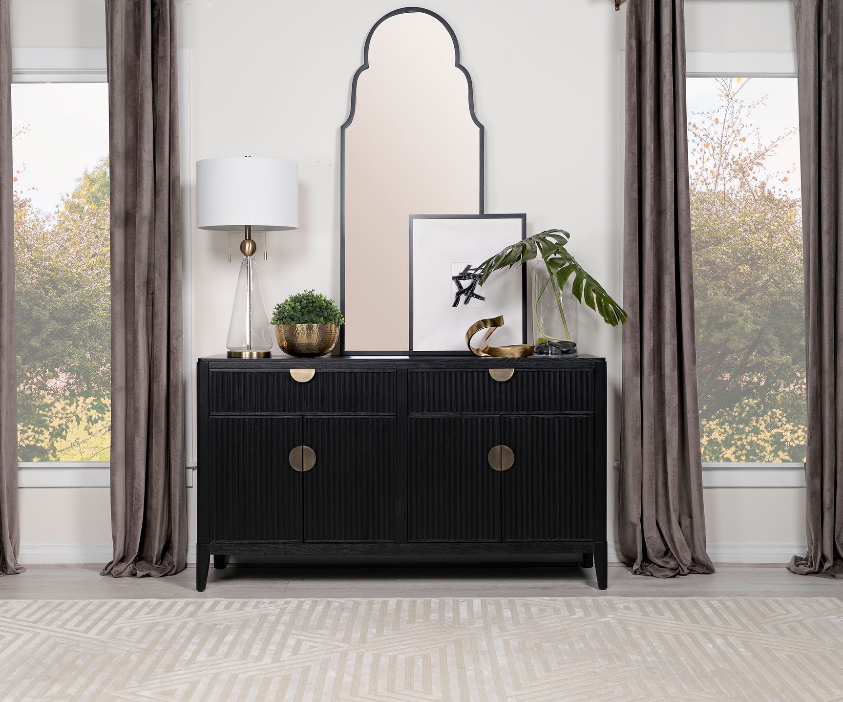 Brookmead Black Sideboard - Ornate Home