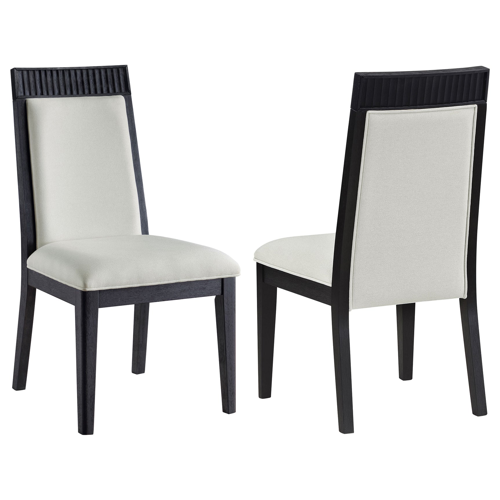 Brookmead Ivory/Black Dining Side Chair (Set of 2) - Ornate Home