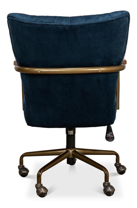 Brooks Blue Swivel Chair - Ornate Home