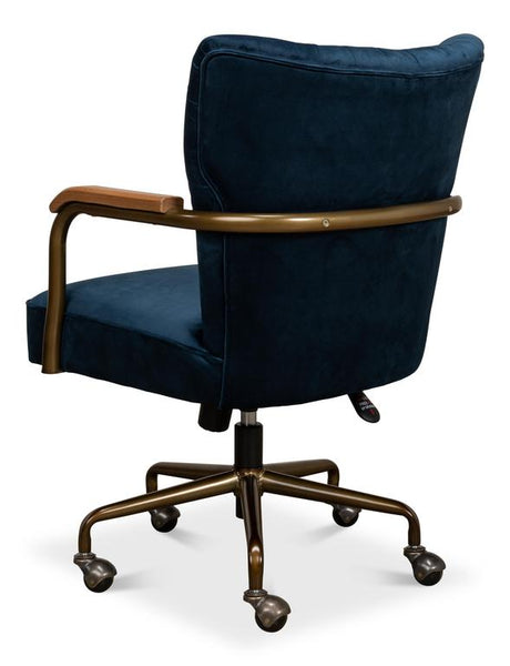 Brooks Blue Swivel Chair - Ornate Home