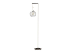 Brooks Grey/Transparent Floor Lamp - Ornate Home