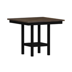 Brooks Medium Brown/Black 5PC Counter Set with Table and 4 UPH Seat & Wood Back Chairs - Ornate Home