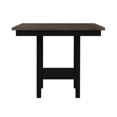 Brooks Medium Brown/Black 5PC Counter Set with Table and 4 UPH Seat & Wood Back Chairs - Ornate Home