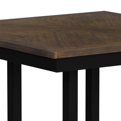 Brooks Medium Brown/Black 5PC Counter Set with Table and 4 UPH Seat & Wood Back Chairs - Ornate Home