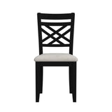 Brooks Medium Brown/Black 6PC Dining Set with Table, 4 Wood Back and UPH Seat Chairs, and Bench - Ornate Home
