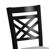 Brooks Medium Brown/Black 6PC Dining Set with Table, 4 Wood Back and UPH Seat Chairs, and Bench - Ornate Home