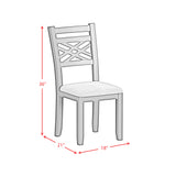 Brooks Medium Brown/Black 6PC Dining Set with Table, 4 Wood Back and UPH Seat Chairs, and Bench - Ornate Home
