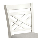 Brooks Medium Brown/White 5PC Counter Set with Table and 4 UPH Seat & Wood Back Chairs - Ornate Home