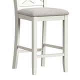 Brooks Medium Brown/White 5PC Counter Set with Table and 4 UPH Seat & Wood Back Chairs - Ornate Home
