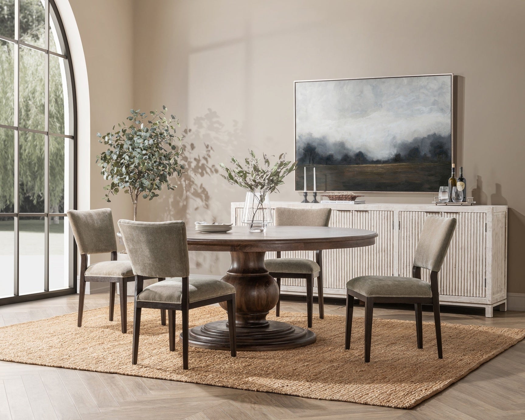 Brookside Cocoa Brown 72" Round Dining Table - Ornate Home