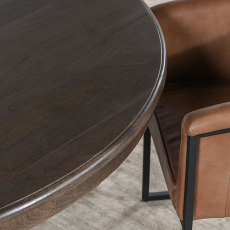 Brookside Cocoa Brown Round Dining Table - Ornate Home