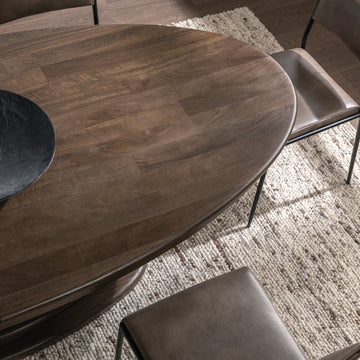 Brookside Cocoa Brown Round Dining Table - Ornate Home