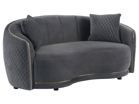Brookside Dark Grey Loveseat - Ornate Home