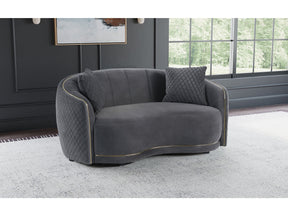 Brookside Dark Grey Loveseat - Ornate Home