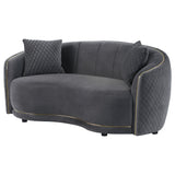Brookside Dark Grey Loveseat - Ornate Home