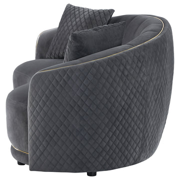 Brookside Dark Grey Loveseat - Ornate Home
