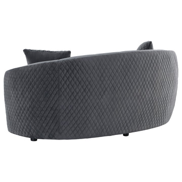 Brookside Dark Grey Loveseat - Ornate Home