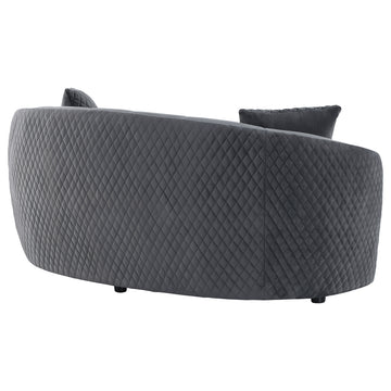 Brookside Dark Grey Loveseat - Ornate Home