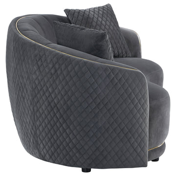 Brookside Dark Grey Loveseat - Ornate Home