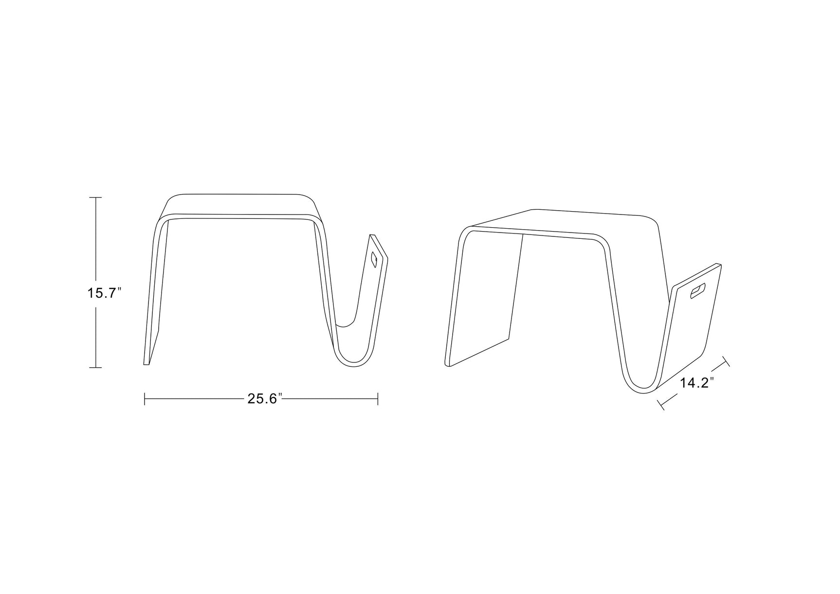 Brookside End Table in Walnut - Ornate Home