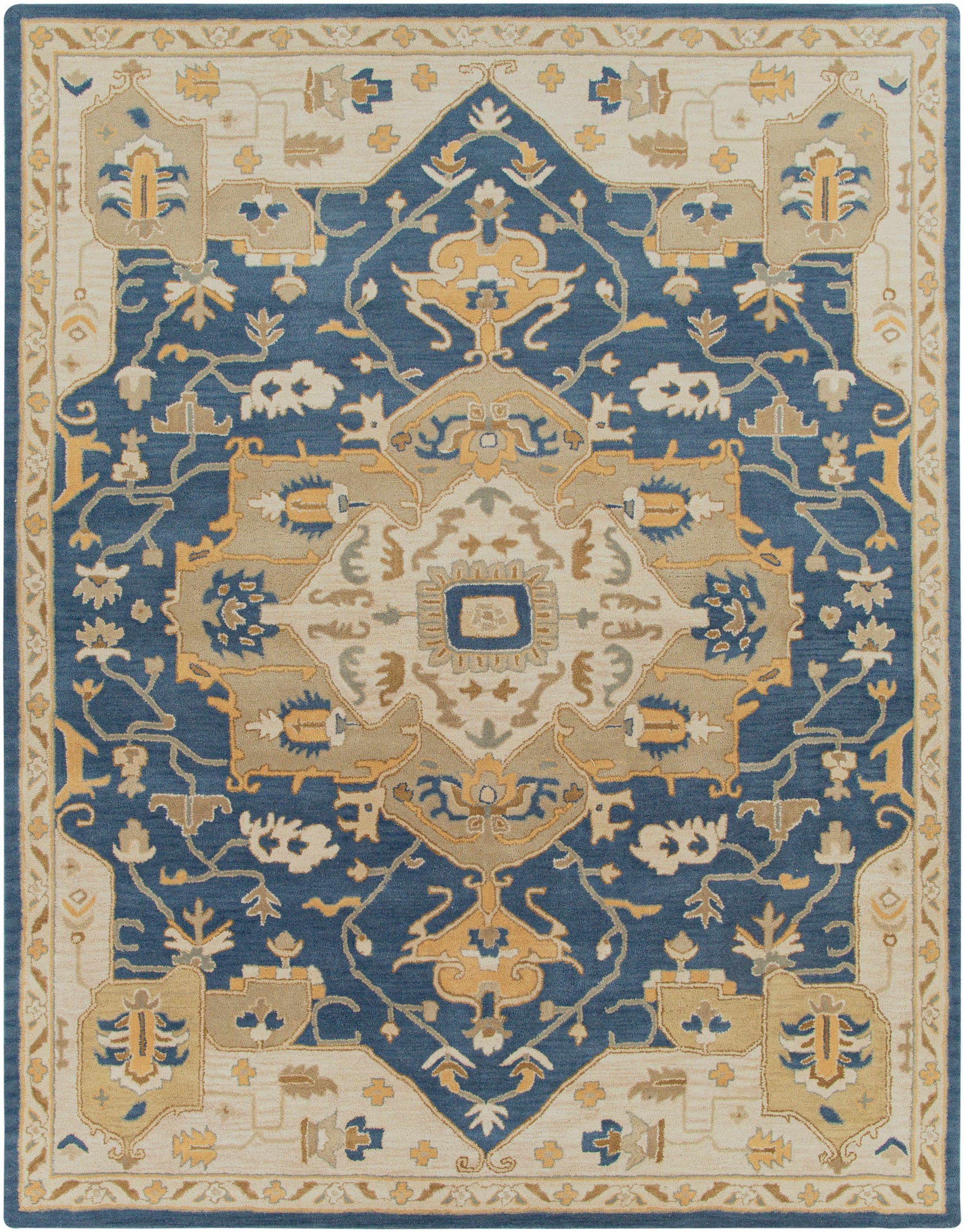 Broomfield 1145 Hand Tufted Blue Wool Rug - Ornate Home