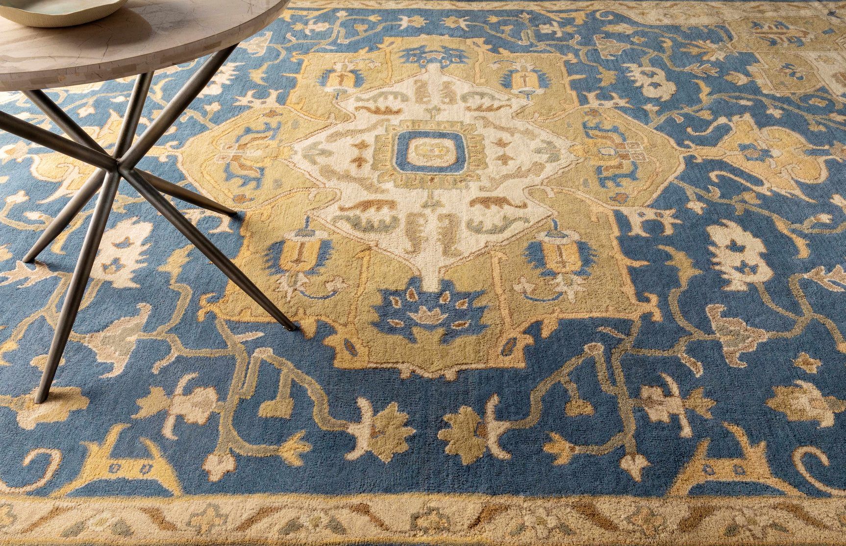 Broomfield 1145 Hand Tufted Blue Wool Rug - Ornate Home