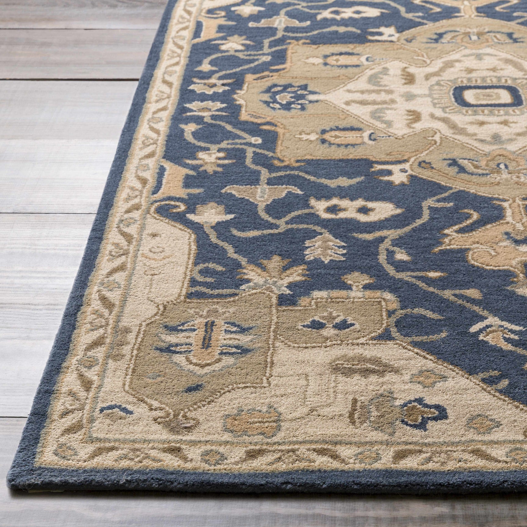 Broomfield 1145 Hand Tufted Blue Wool Rug - Ornate Home