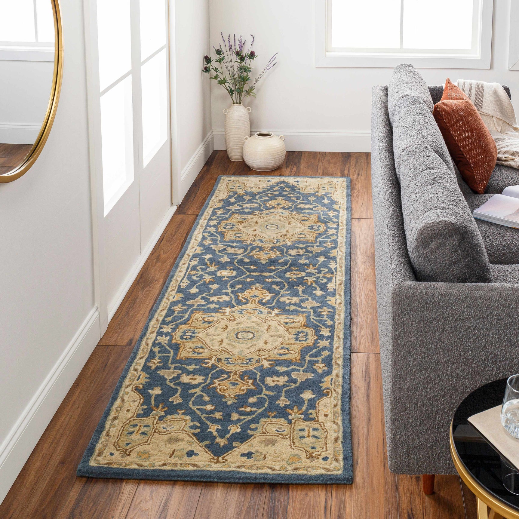 Broomfield 1145 Hand Tufted Blue Wool Rug - Ornate Home