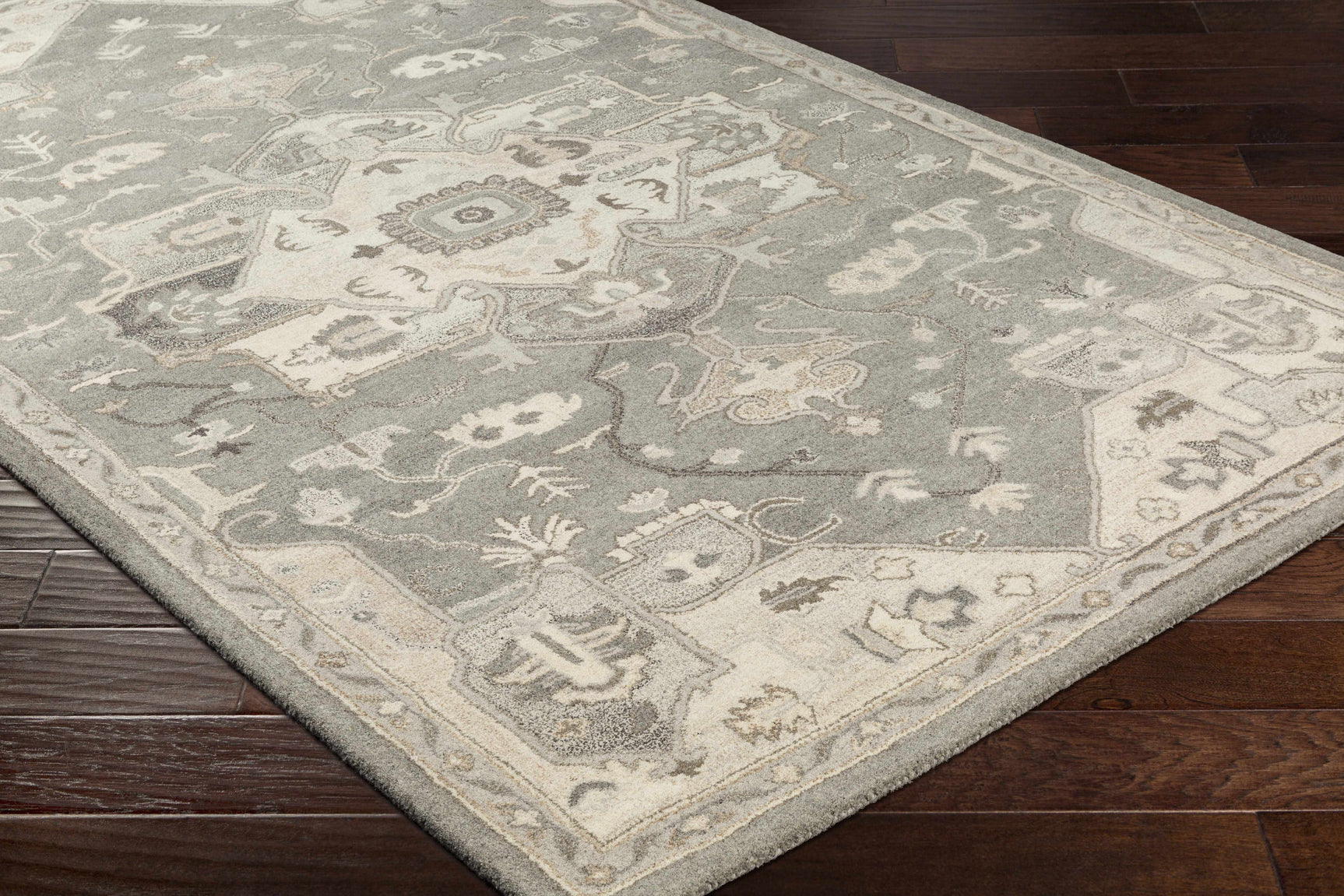 Broomfield 1196 Hand Tufted Taupe Wool Rug - Ornate Home