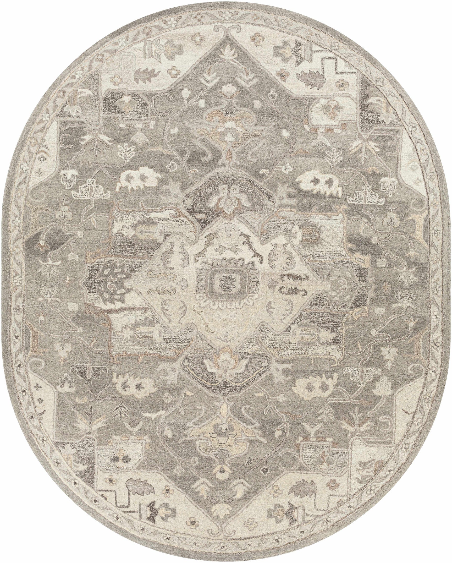 Broomfield 1196 Hand Tufted Taupe Wool Rug - Ornate Home