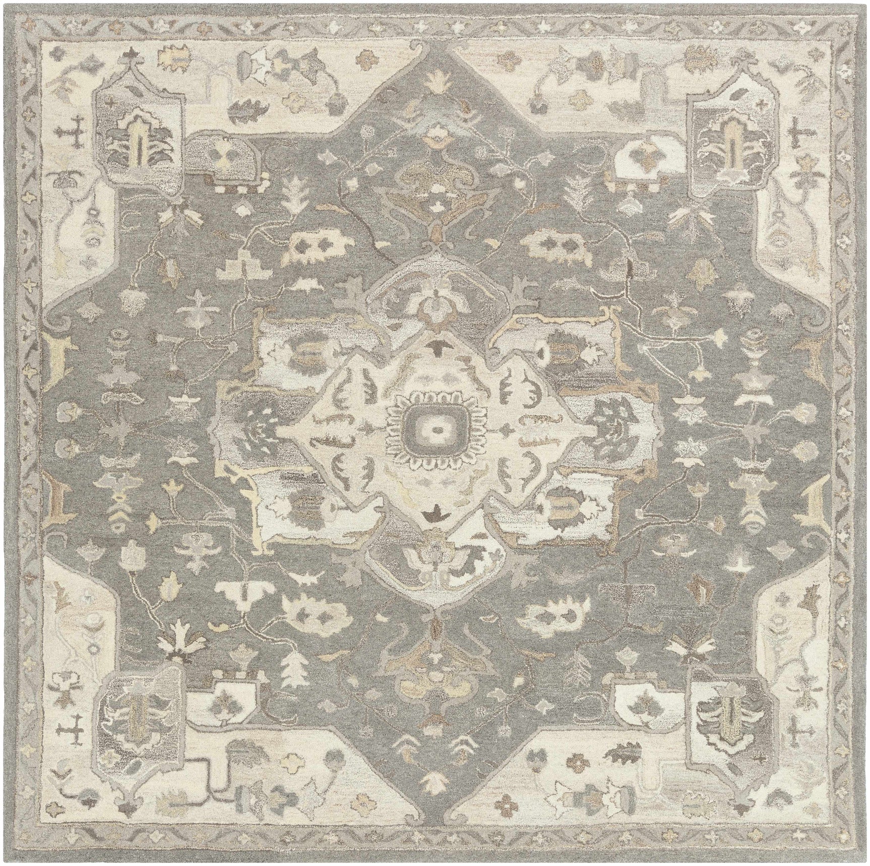 Broomfield 1196 Hand Tufted Taupe Wool Rug - Ornate Home