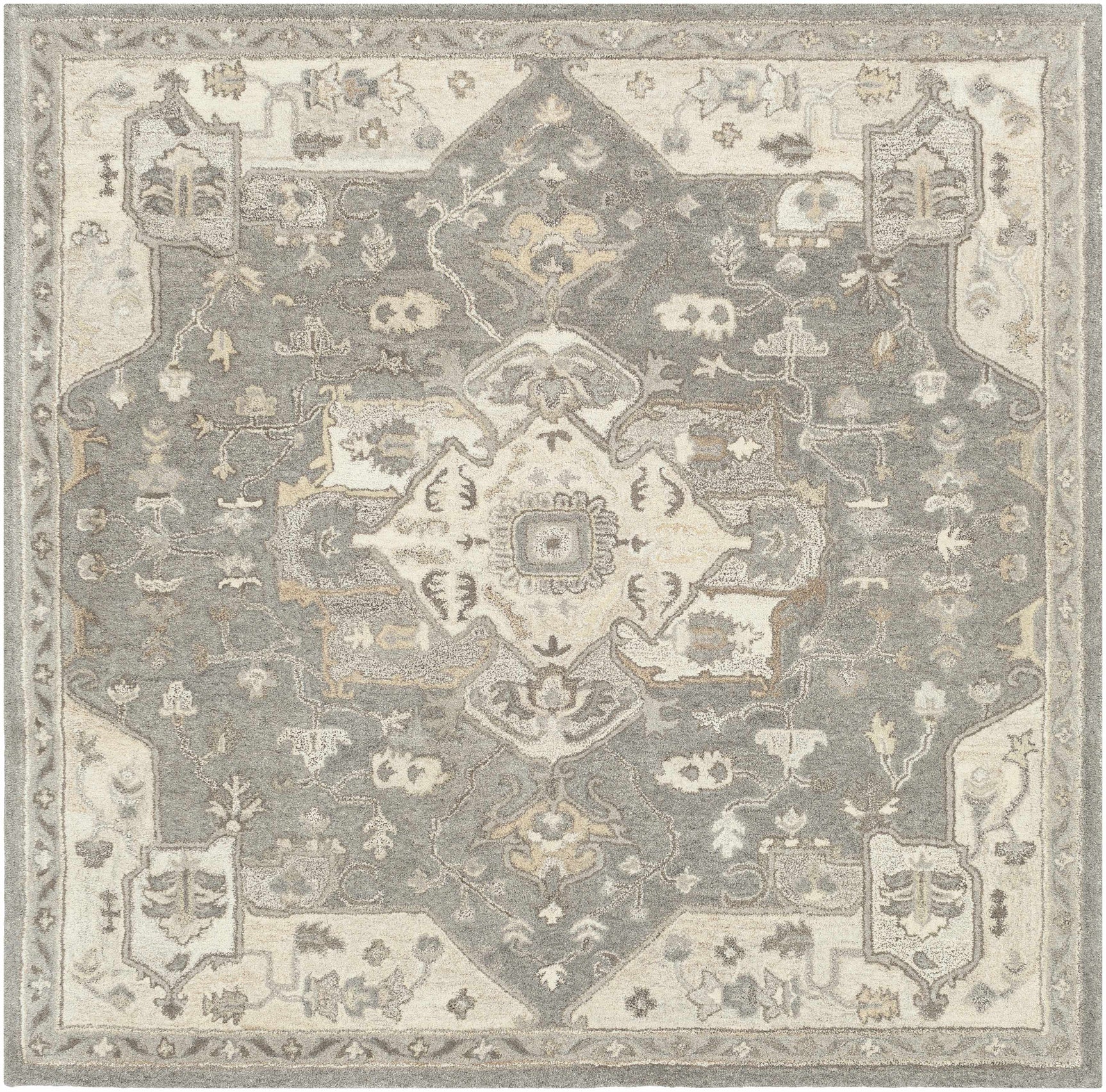 Broomfield 1196 Hand Tufted Taupe Wool Rug - Ornate Home