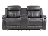 Broomfield Dark Gray Double Reclining Loveseat - Ornate Home