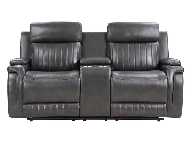 Broomfield Dark Gray Double Reclining Loveseat - Ornate Home