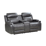Broomfield Dark Gray Double Reclining Loveseat - Ornate Home