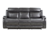 Broomfield Dark Gray Double Reclining Sofa - Ornate Home