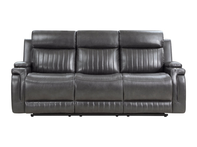 Broomfield Dark Gray Double Reclining Sofa - Ornate Home