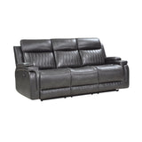 Broomfield Dark Gray Double Reclining Sofa - Ornate Home