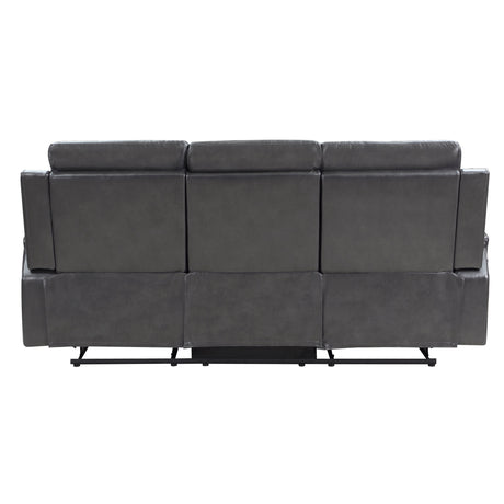 Broomfield Dark Gray Double Reclining Sofa - Ornate Home