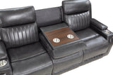 Broomfield Dark Gray Double Reclining Sofa - Ornate Home