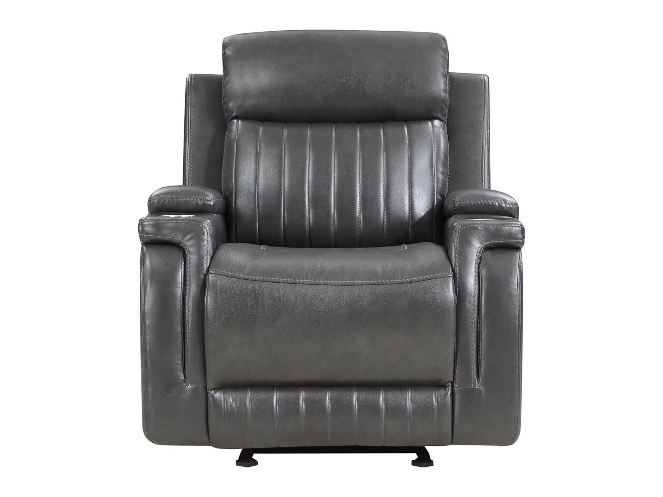 Broomfield Dark Gray Glider Reclining Chair - Ornate Home