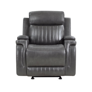 Broomfield Dark Gray Glider Reclining Chair - Ornate Home
