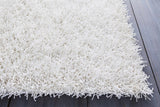 Browder 3x4 Solid Cream Shag Rug - Clearance - Ornate Home